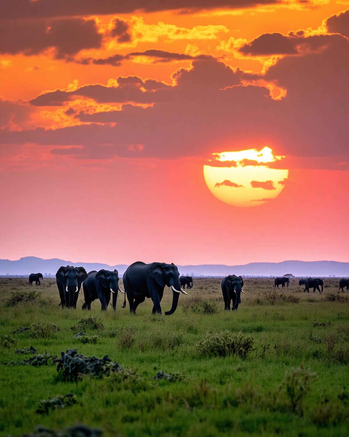 Wide savannah plain at golden hour, photographed for the Tanzania destination guide